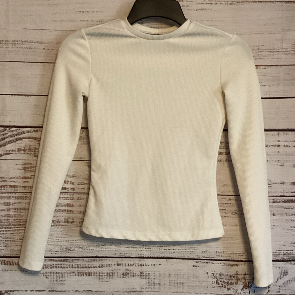 SHEIN Classic Cream Long Sleeve Top